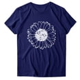 thumbnail image 4 of Women's Summer Sunflower T Shirt Cute Flower Graphic Loose Tees Crew Neck Short Sleeve Casual Tops, 4 of 7