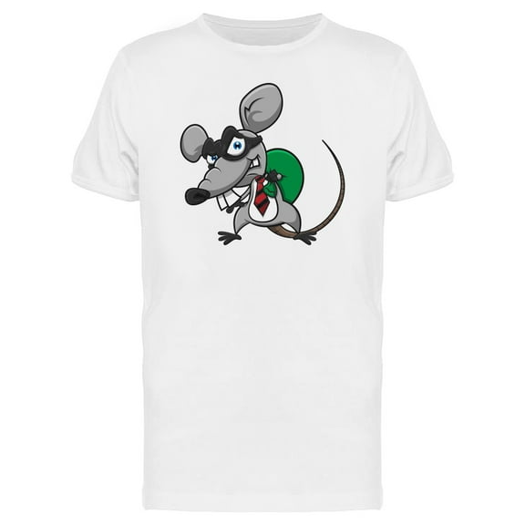 Funny Mouse Thief Cartoon Tee Men's -Image by Shutterstock