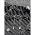 thumbnail image 4 of 6 Pieces Heart Garter Set Rivet Heart Garter, Lace Heart Garter, Faux Leather Thigh Ring Garter Belt Adjustable Leg Garter Punk Gothic Garter with Ant, 4 of 5