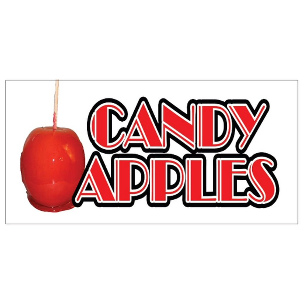 24" CANDY APPLES DECAL sticker caramel apple cart