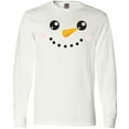 thumbnail image 3 of Inktastic Christmas Snowman, White Snowman, Carrot Nose Long Sleeve T-Shirt, 3 of 5