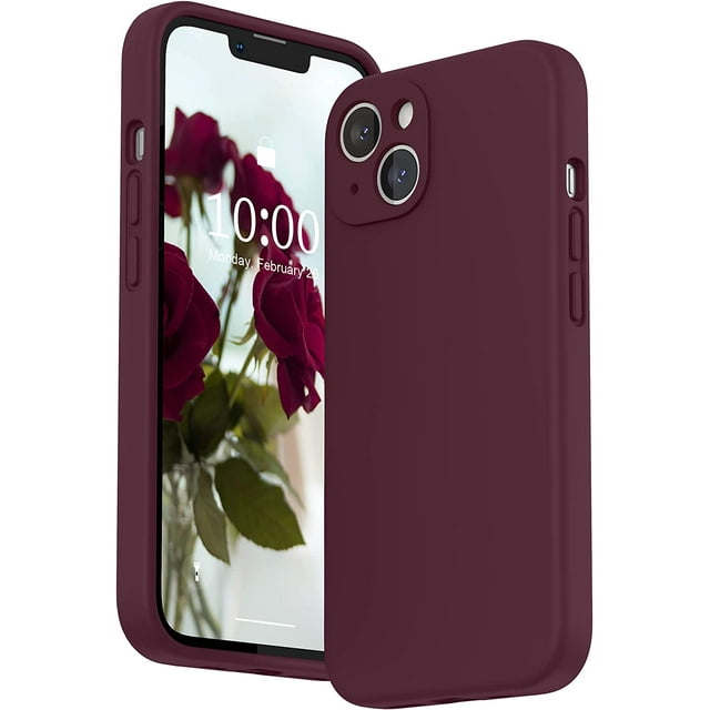 AmPm Silicone Case Compatible with iPhone 13 Case (6.1 inch 2021), with Camera Protection, Liquid Silicone Phone Case with Microfiber Lining (Lilac Purple)