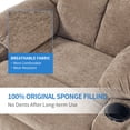 thumbnail image 2 of Manual Rocker Recliner Chair for Adults with Vibration Massage,Glider Rocking Recliner Chairs for Living Room Bedroom Overstuffed Soft Reclining Sofa Chair with Pockets and Cup Holds (Coffee), 2 of 9