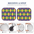 thumbnail image 5 of Kdxio Mardi Gras Print 2-Piece Sun Shade Front Windshield - Foldable Car Front Window Sunshades For Most Sedans Suv Truck, 5 of 6
