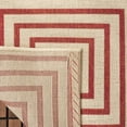 thumbnail image 4 of SAFAVIEH Beach House Arthur Geometric Indoor/Outdoor Area Rug, Red/Creme, 6'7" x 6'7" Round, 4 of 8
