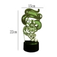 thumbnail image 2 of Luz nocturna 3D con calavera de Halloween, lámparas de colores de bajo consumo, 2 of 5