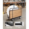 thumbnail image 5 of VEVOR Drywall Cart Dolly, 1800 lbs Load Capacity, Steel Panel Truck Cart with 5 inch Swivel Casters, Lumber Drywall Dolly with with Tie-Down Strap & 3 Side Handrails for Factory, Warehouse, Garage, B, 5 of 9