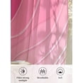 thumbnail image 6 of Sheer Curtains 84 Inches Long, Modern Geometric Abstract Aesthetic Cream Light Filtering Window Curtains for Living Room, Valentines Pink Ombre Rod Pocket Voile Sheer Drapes, 52"W x 84"L, 2 Panels, 6 of 9