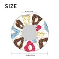 thumbnail image 3 of Cute Cartoon Donut Print Shower Cap, Reusable Bath Hair Hat for all Hair Lengths Hair Cover with Elastic Band Double Waterproof Layers Bathing Hat, 3 of 5