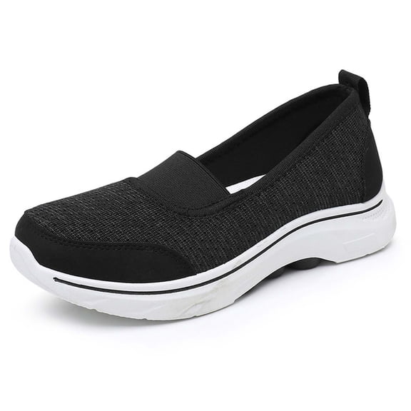 ibiyuan Orthopedic Shoes for Women Mesh Knitted Woven Walking Shoes Women Adjustable Upper Closed Toe on Wide Toe Box Sneakers Women Classic Hands-Free Platform Mary Janes Workout Gym Shoes
