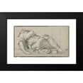 thumbnail image 2 of Simon Vouet 18x12 Black Modern Framed Museum Art Print Titled - Reclining Model, 2 of 5