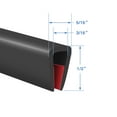 thumbnail image 5 of Self Adhesive U Channel Rubber Edge Trim, Rubber EPDM Material, Black Color, Fit for 3/16"(5mm) Thick Glasses, Mirrors, Plywood Boards,20 ft, 5 of 8