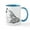 White/Blue Inside, variant on CafePress - Wolf Mug - 11 oz Ceramic Mug - Novelty Coffee Tea Cup