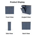 thumbnail image 4 of Farmhouse Blue Double Tilt Out Trash Cabinet for 20 Gallon Trash Cans, Free Standing Recycling Cabinet with Hideaway Drawer, Barn Door Style Laundry Sorter Cabinet, Tilt Out Trash Cabinet for Kitchen, 4 of 5
