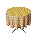 thumbnail image 2 of LA Linen Polyester Gingham Checkered 90-Inch Round Tablecloth, Pink and White, 2 of 7