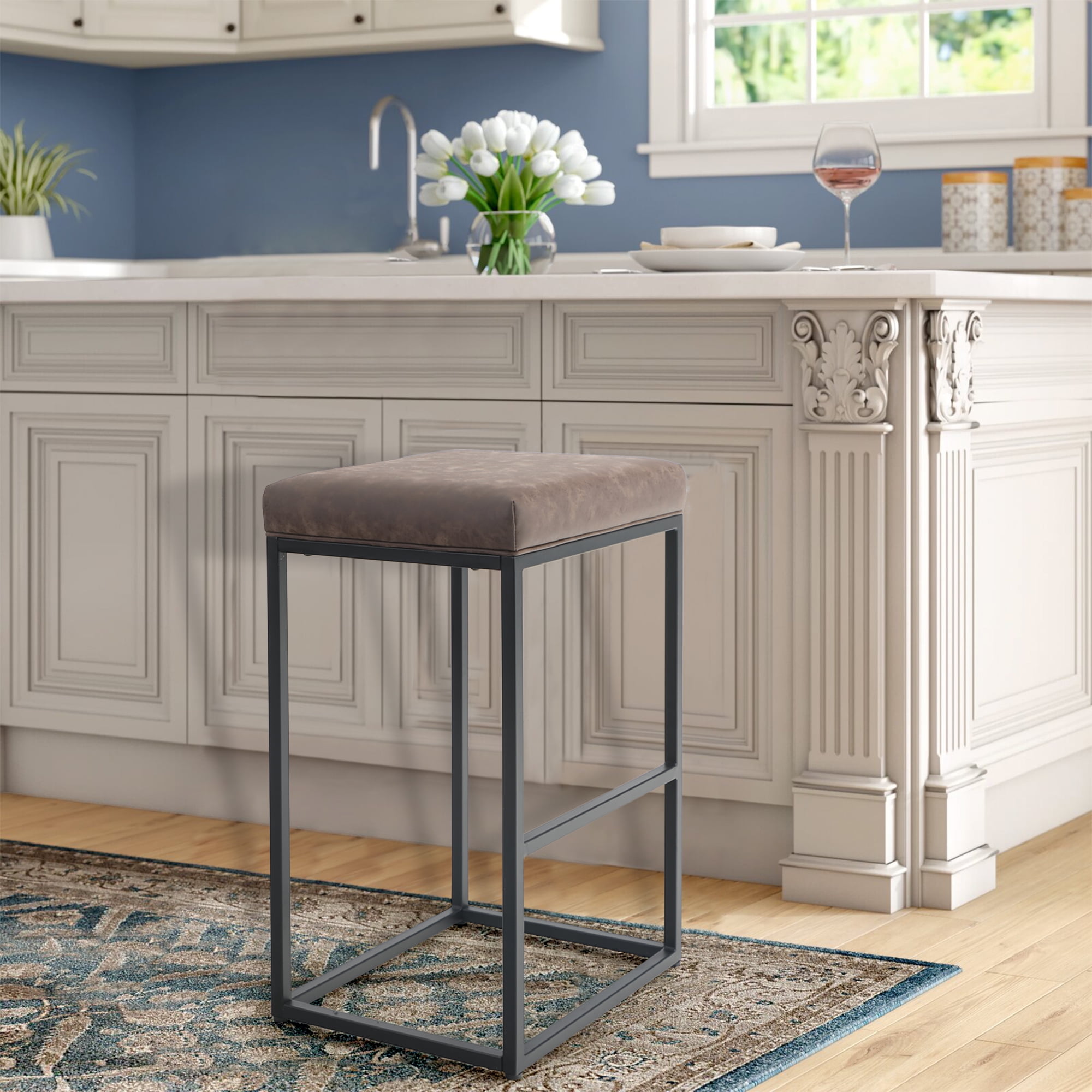 leather counter stools without backs