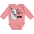 thumbnail image 3 of Inktastic Easily Distracted by Goats Cute Goat Boys or Girls Long Sleeve Baby Bodysuit, 3 of 5