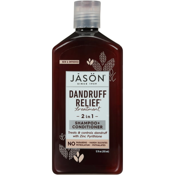 JASON Dandruff Relief Treatment 2 in 1 Shampoo + Conditioner, 12 fl. oz