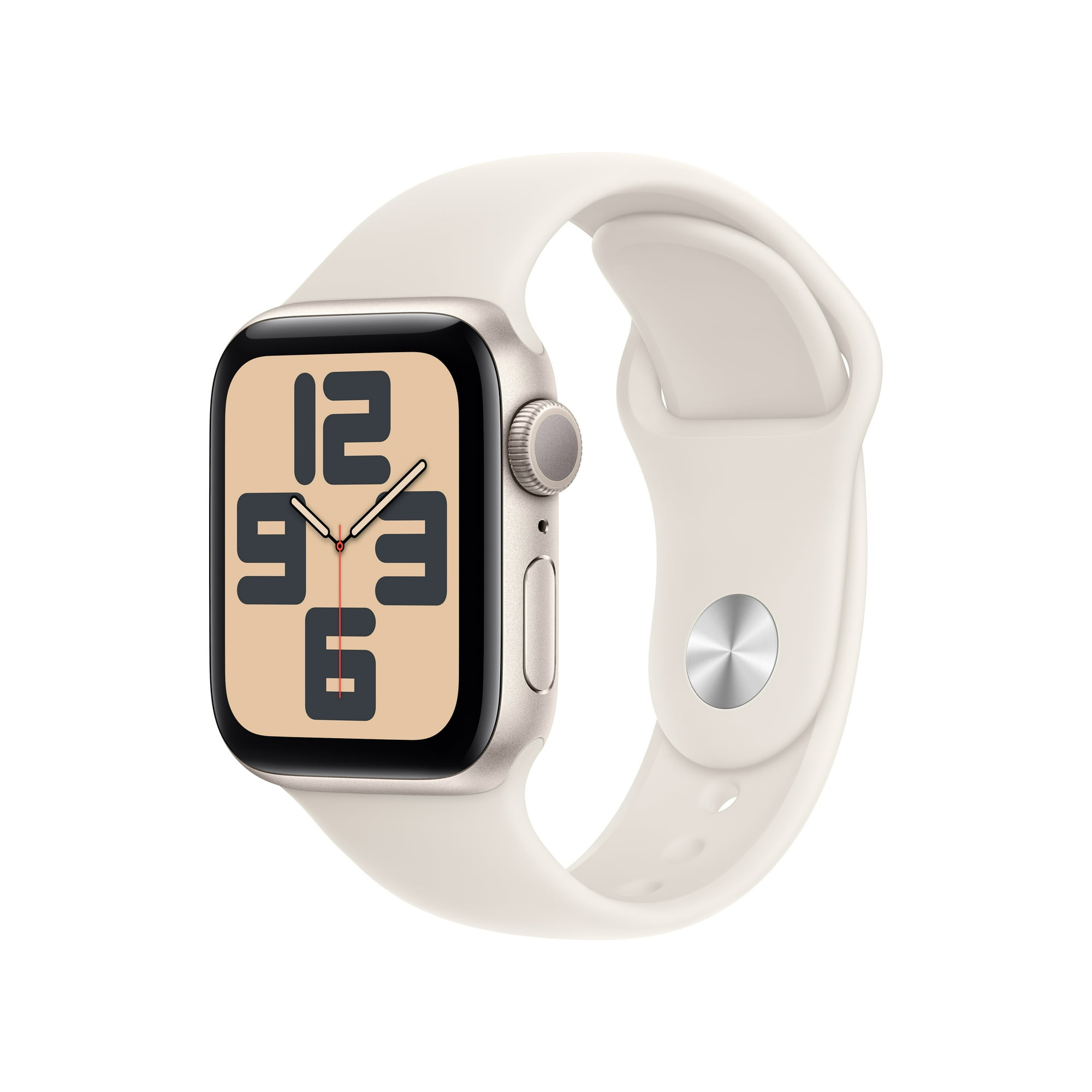Apple Watch SE (2nd Gen) [GPS 40mm] Smartwatch with Starlight Aluminum Case with Starlight Sport Band - M/L