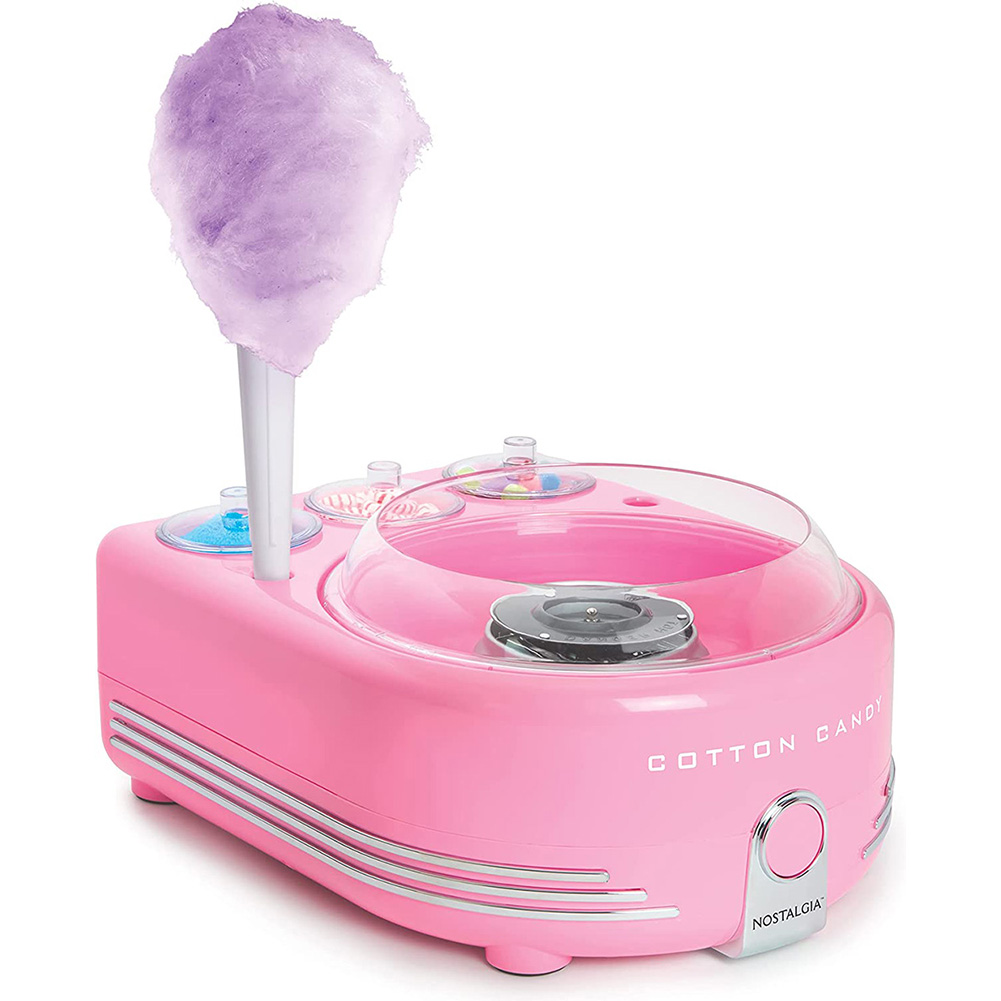 Retro cotton candy machine, vintage candy machine with 3 builtin bowls