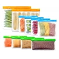 thumbnail image 1 of Sacs Réutilisables de Rangement pour Aliments - Lot de 10 Sacs pour Congélateur Sacs Gallon Réutilisables, 1 of 8