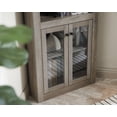 thumbnail image 5 of Home Source Stone Grey Bar Cabinet Bookshelf with Glass Doors, 5 of 6