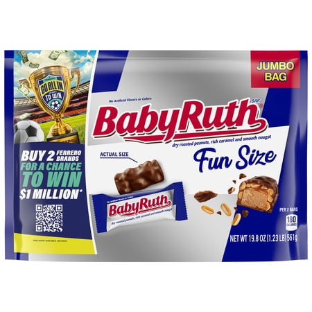 Baby Ruth Jumbo Fun Size Stand up Bag 19.8 oz