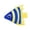 Blue & Yellow Angelfish, variant on Squeaky Plush Dog Toy, Double-Layer Tear-Resistant Chew Toy for Small to Large Dogs, Teething Boredom Relief(Green Sea Turtle)