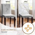 thumbnail image 5 of Gold White Marble Chair Covers Set of 4 Gold Lines Chair Back Covers Stretch Removable Washable Chairs Slipcovers Chair Protector for Dining Room Kitchen Party Decor, 5 of 5