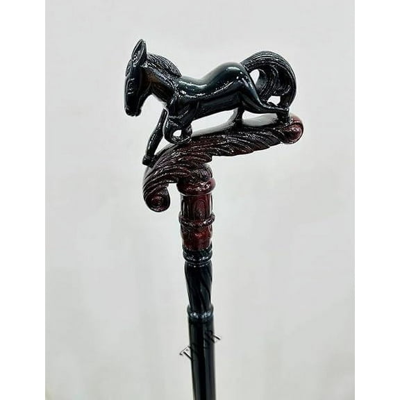 Horse Handle Walking Stick Vintage Victorian Derby Unisex Walking Stick Wedding Gift