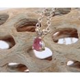 thumbnail image 2 of Natural Pink Pear Tourmaline Sterling Silver Necklace NT403, 2 of 9