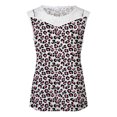thumbnail image 4 of Camiseta sin mangas de encaje con estampado de mujer Camiseta sin mangas de empalme de cuello redondo Camiseta ligera y cómoda delgada OAVQHLG3B Store  lin121212, 4 of 5