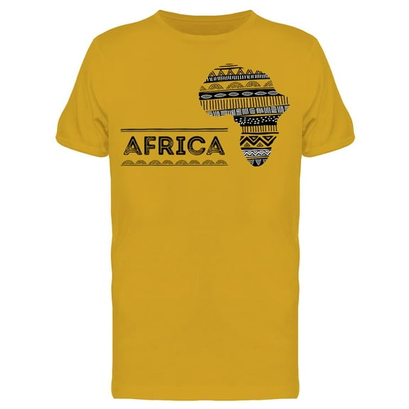 Tribal Africa Map T-Shirt Men -Image by Shutterstock, Male 3X-Large