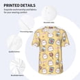thumbnail image 3 of Rateoe Rabbit And Candy Pattern Men’s Baseball Short Sleeve Polo Shirt, Midweight Men's Shirt Golf Shirt Polo Shirts Quick Dry Short-Medium, 3 of 7