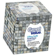 Great Value Ultra Soft 3-Ply Facial Tissue, 85 Sheets
