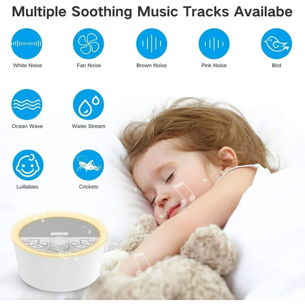 Machine à bruit blanc avec veilleuse pour bébé pour dormir, 14