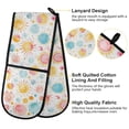 thumbnail image 4 of Dailycode Double Sided Oven Mitt with Loop Heat Resistant Kitchen Long Potholders 7" x 35" Watercolor Sun, 4 of 6