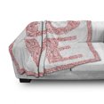 thumbnail image 3 of Love Soft Flannel Fleece Throw Blanket, Word Love with Floral Ornament Nature Inspiration Valentines Day Illustration, Cozy Plush for Indoor and Outdoor Use, 50" x 70", Vermilion White, by Ambesonne, 3 of 6
