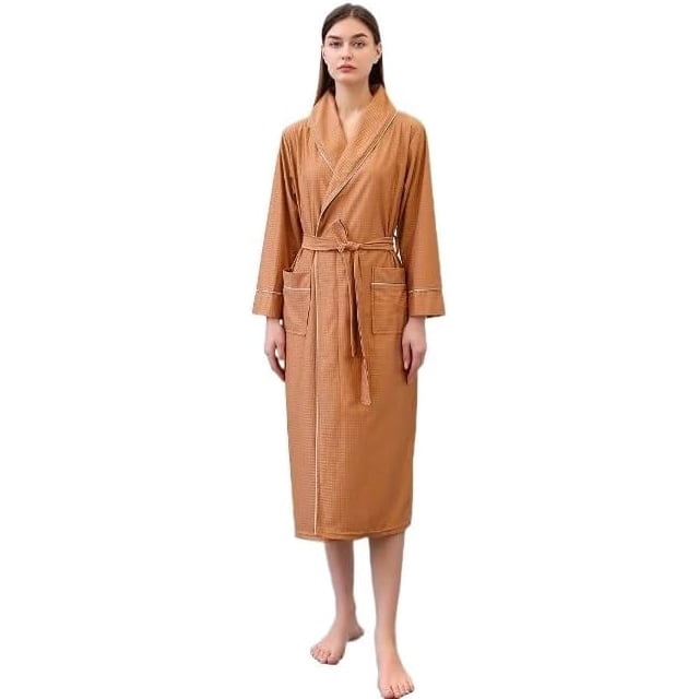 Four Seasons Universal Thin Hotel Bathrobe Women Absorbent Quick-Drying Long Couples Nightgown Men Plus Size Plus