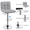 thumbnail image 4 of Alden Design Adjustable Bar Stool Faux Leather Counter Height Mid-Back Bar Chair Set of 2, Light Gray, 4 of 12