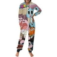 thumbnail image 2 of Amazing World of Gumball Men's Hooded Jumpsuit - Zip Up One Piece Pajamas Soft Cozy Winter Warm Plush Loungewear, 2 of 8