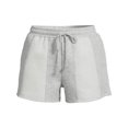 thumbnail image 5 of No Boundaries Women's Sleep Pull-On Fleece Shorts, 3" Inseam, Sizes XXS-3X, 5 of 5