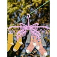 thumbnail image 5 of Lieonvis Foldable Drying Rack with 24 Clips for Drying Lingerie Baby Clothes Drying Towels Rotatable Drying Rack, 5 of 10