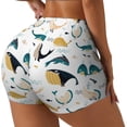 thumbnail image 2 of Wukai Cute Whale Print Pack Biker Shorts for Women Yoga Workout Gym Running Scrunch Active Shorts-Large, 2 of 8
