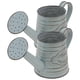 thumbnail image 4 of Iron Flower Bucket Decorative Flower Vases for Storage Use 2Pcs Silver Metal, 4 of 5