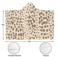 thumbnail image 3 of Wearable Blanket,Beige and Brown Of Leopard Print Hooded Wearable Flannel Blanket for Adults & Teens,Winter Poncho Shawl Wrap Cape Cozy Anti-Pill,60"x80", 3 of 5