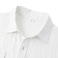 thumbnail image 4 of Mens Shirts Relaxed Fit Button Up Collared Short Sleeve Tops Solid Color Spring Summer Fall Plus Size Men Dress Shirt, 4 of 5