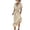 Beige, variant on Oksale Elegant Dresses for Women Wedding Guest Asymmetrical Ruffle Hem V Neck Wrap Dress Cozy Batwing Sleeve Midi Vacation Summer Dresses for Holiday White M