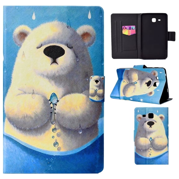 Galaxy Tab A 7.0" Case (SM-T280 SM-T285), Allytech Slim Fit Lightweight Shockproof Kids Cover w/ Cards Slots Multi Angle Stand Anti-Slip Cases for Samsung Galaxy Tab A 7.0 T280 T285, Bear