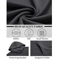thumbnail image 4 of Sleepdown Men’s Pull Over Hoodie, Midweight Fleece Hoodies for Men, Hooded Sweatshirt for Men – Charcoal, Small, 4 of 4